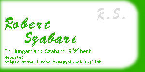 robert szabari business card